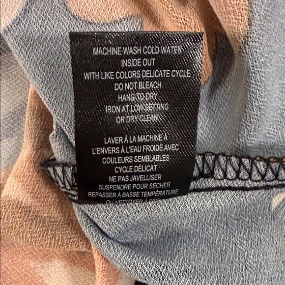 Jules & Leopold Black and Orange Floral Ruffle Neck and Cuffs Blouse Top - Picture 5 of 8